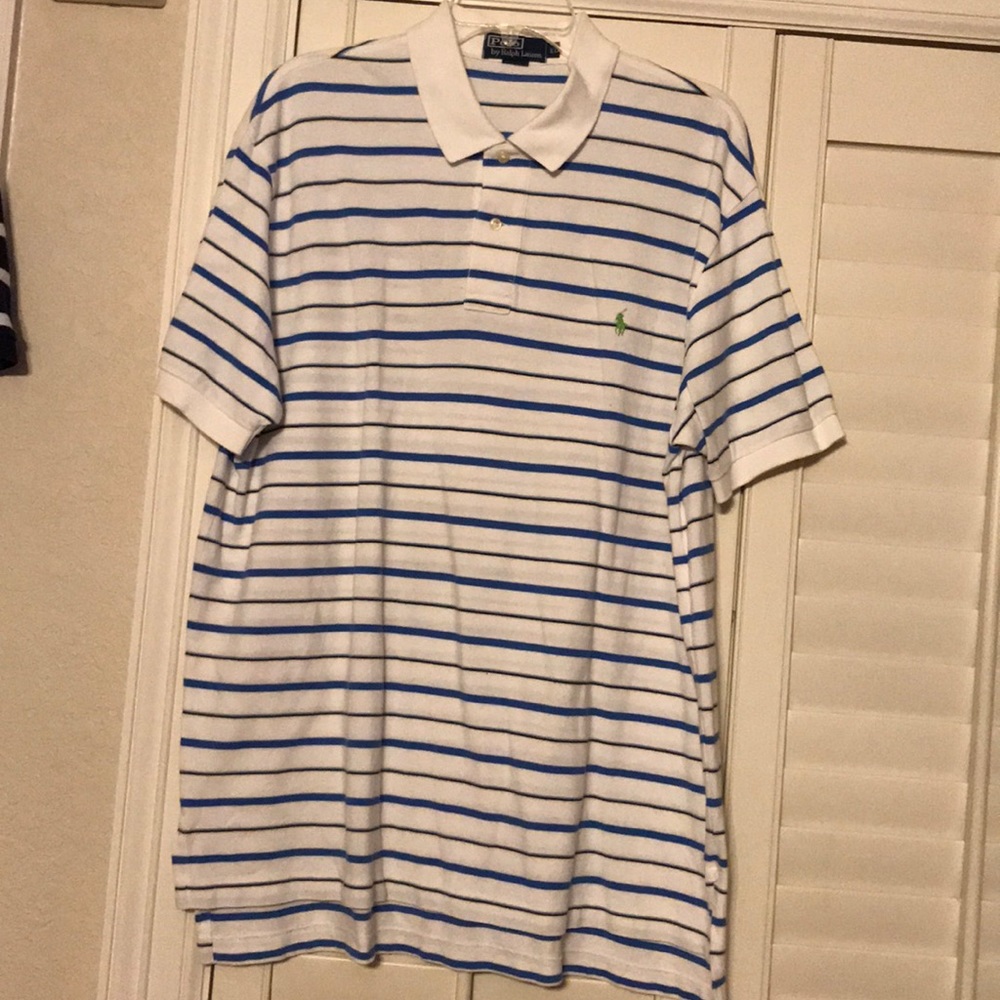 Striped short sleeve polo